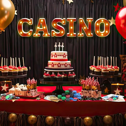 Miniatura 6 de Aurelema Casino 6.3" Letras de cartel de noche de cine para fiestas, cartel de luz de marquesina alimentado por batería, luces LED de letras