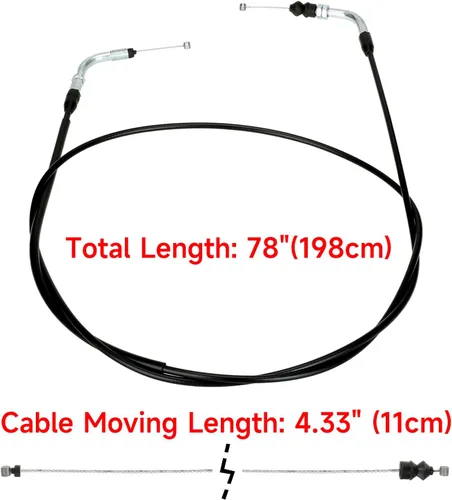 Miniatura 2 de HIAORS Cable del acelerador de 78 pulgadas para GY6 150cc 50cc 80cc 125cc QMB139 Motor Tao Tao VIP Futuro Campeón Chino Jonway Roketa NST Lance