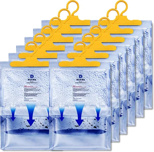 Miniatura 12 de Dry & Dry Paquete de 4 absorbentes de humedad prémium para el hogar, sótano y dormitorio, deshumidificadores pequeños