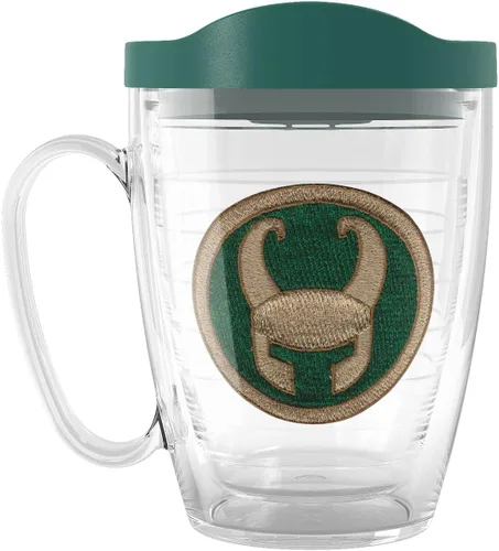 Tervis Marvel Loki Icon - Vaso aislado de doble pared hecho en Estados Unidos mantiene las bebidas frías y calientes, 16 onzas, taza, clásico
