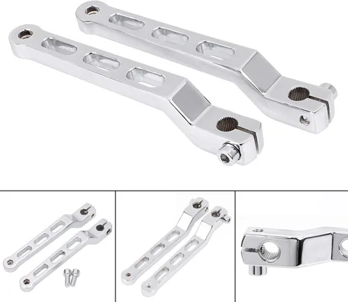 Miniatura 2 de Brazos de palanca de cambios con talón cromado para Harley Touring Softail Road Glide Street Glides Electra Glide y FLHT