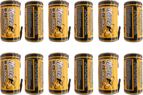 Miniatura 7 de 1.2V Sub C SubC 1800mAh NiCd Ni-Cd Batería Recargable para Herramientas Eléctricas Paquete de Batería (con Pestañas) (8 unidades)