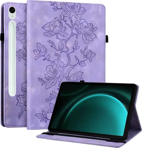 Miniatura 13 de Funda para Samsung Galaxy Tab S5e 10.5 2019 Modelo SM-T720/T725/T727, funda delgada de piel sintética con soporte multiángulo y soporte