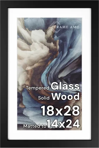 Miniatura 87 de Frame Amo Marco de póster de madera maciza de 13 x 19 pulgadas, color natural, tapete blanco para imagen de 11 x 17 pulgadas, parte frontal