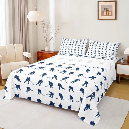Miniatura 22 de Erosebridal Juego de sábanas 3D de mundo submarino con diseño de peces de playa, azul mar, tamaño individual, sábana bajera ajustable con diseño