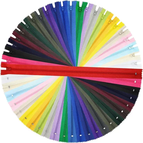 Miniatura 14 de Cremalleras, DOITEM 72 piezas de cremalleras para coser de 8 pulgadas, 12 pulgadas, 16 pulgadas, multicolor, cremallera de bobina de nailon para 20
