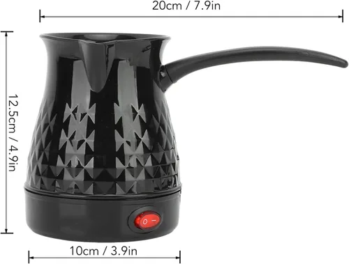 Miniatura 5 de Ejoyous Ejoyous0aeqg3zn5u - Cafetera eléctrica de acero inoxidable de 20.3 fl oz con mango extraíble para el hogar y los viajes, hervidores