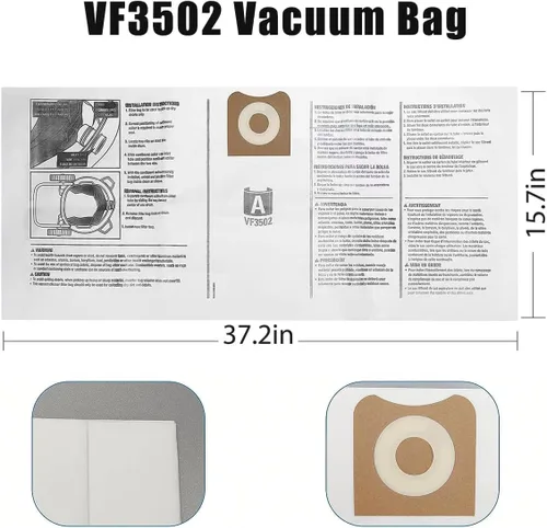 Miniatura 5 de Paquete de 2 filtros VF4000 para Ridgid Vac Wet Dry de 5-20 galones, apto para aspiradoras Husky de 6-9 galones WD5500 WD0671 RV2400A RV2600B