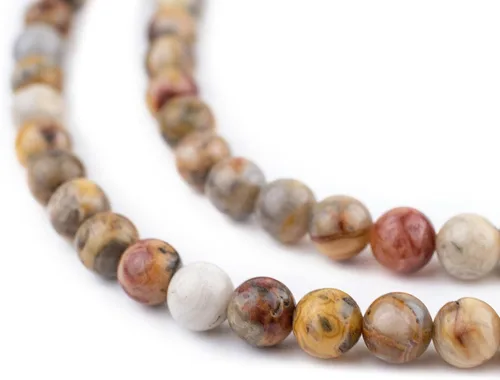 Miniatura 183 de The Bead Chest Cuentas de Jade Blanco Mate Redondas (8mm): Piedra Preciosa Orgánica Redonda Esférica de Energía con Poder de Sanación para Hacer