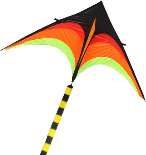 Cometa gigante para adultos, cometa de llama triangular grande para exteriores, juguetes voladores de aire para entretenimiento en el parque, playa,
