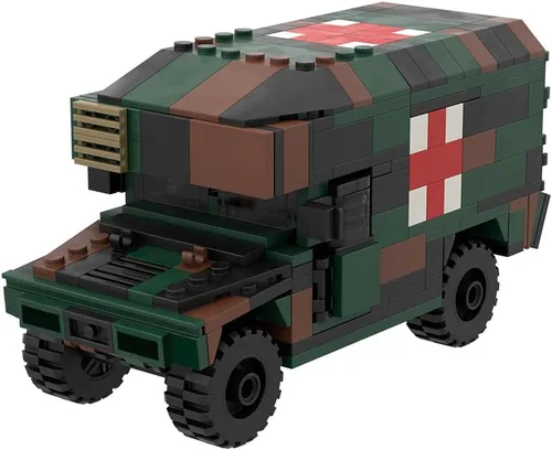 Miniatura 9 de Kit de construcción de vehículos blindados M998A1 de Karoyd Technic, juego de bloques de construcción de la serie militar blindada (355 piezas)