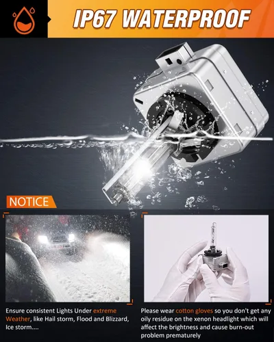 Miniatura 6 de Nilight Bombilla HID D1S para faros delanteros, 6000 K blanco diamante D1S bombilla súper brillante de haz alto bajo de xenón de repuesto para faros