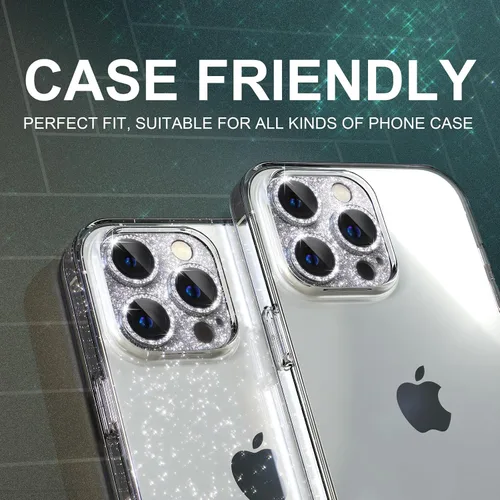 Miniatura 5 de Choiche Protector de lente de cámara para iPhone 14 Pro/iPhone 14 Pro Max, cubierta de cámara brillante con protector de pantalla de lente de vidrio