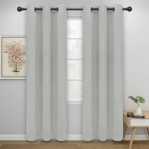 Miniatura 275 de Easy-Going - Cortinas opacas para dormitorio, aislamiento térmico sólido con ojales, cortinas de ventana para reducción de ruido, cortinas