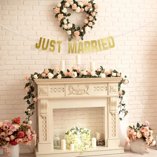 Miniatura 5 de Juego de 78 piezas de pancartas con purpurina de 6 pulgadas, con cinta blanca para cumpleaños, boda, ducha, fiesta, boda, decoración de pared Dorado