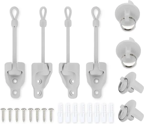 Miniatura 12 de Coolaroo - Piezas de repuesto para atar sombra y tapa de extremo con kit de anillo, resistencia a la intemperie, compatible con persianas