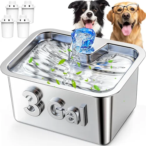 Miniatura 9 de Bomba de fuente de agua para perros de repuesto para dispensador de fuente grande de acero inoxidable de 3 galones, bomba de agua de repuesto