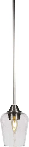 Miniatura 38 de Toltec Lighting Paramount - Mini colgante de 1 luz en acabado negro mate con cristal de arte perla de 7 pulgadas y estilo negro