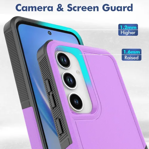 Miniatura 83 de Jeylly Compatible con Samsung Galaxy A22 5G Funda, Funda Samsung A22 5G con 2pcs protectores de pantalla de vidrio templado