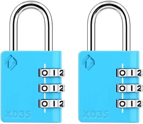 XD35 Candado de Combinación, Candado de 3 Dígitos para Escuela, Gimnasio, Deportes, Cerradura de Casillero, Cerca, Caja de Herramientas, Estuche,