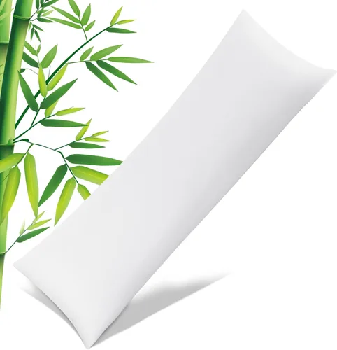 Fundas de almohada de tamaño corporal, Fundas de almohada de viscosa refrescante con cierre de cremallera, Funda de almohada fresca y transpirable