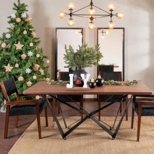 Miniatura 6 de Decoración navideña de madera "Joy", letrero artesanal de madera con campana, adorno de mesa rústico, centro de mesa estilo granja, bloque