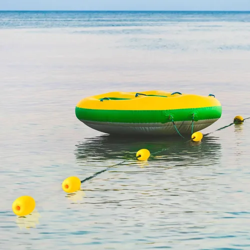 Miniatura 6 de Poen 6 flotadores de cuerda flotadora de boyas marinas, 4 x 3 pulgadas, agujero de 4/5 pulgadas, marcador de pesca en aguas profundas, anclaje