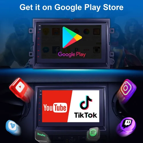 Miniatura 4 de Radio de Pantalla Táctil de 7 Pulgadas para Coche F150, Actualización Inalámbrica con Apple CarPlay y Android Auto para Ford F150 2004-2008, Android