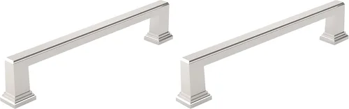 Richelieu Hardware BP79596180 Mirabel Collection - Tirador de transición de níquel pulido de 3 3/4 pulgadas (3.780 in) de centro a centro, para