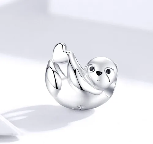 Miniatura 4 de BISAER Dijes de plata de ley 925 para pulseras, gatos, perros, perezosos, animales, mariposa, hada, corazón, colgante