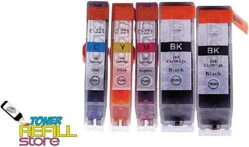 Miniatura 8 de Toner Refill Store™ Cartucho de tinta amarillo compatible con Canon CLI-221 / CLI-221Y para Canon PIXMA iP3600, iP4600, iP4700, MP560, MP620