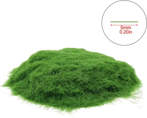 Miniatura 7 de CFA6 4 x 1.23 oz Mixto 0.197 in Hierba Estática Terreno Polvo Verde Hierba Falsa Jardín Miniaturas Paisaje Artificial Mesa de Arena Modelo Diseño