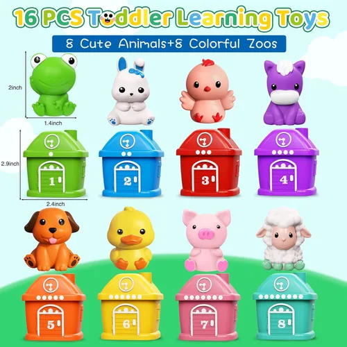 Miniatura 5 de Juego de tren para niños pequeños de 2 a 4 años, juguetes para niños de 1, 2 y 3 años, juego de tren eléctrico Montessori para aprender a combinar