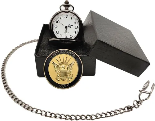 Miniatura 3 de Regalos para veteranos, reloj de bolsillo para veteranos con ChanllengCoin militar, los mejores regalos del día de los veteranos