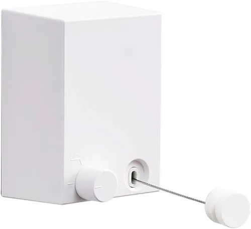 Miniatura 10 de BESy Funda retráctil ABS + secadora de aluminio con cuerda doble de acero inoxidable ajustable, estilo hotel, resistente, método de montaje