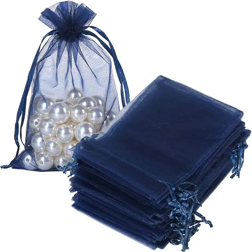 Miniatura 18 de HRX Package Bolsas de organza de 4 x 6 pulgadas, 100 unidades, bolsas de malla para joyas, bolsas de regalo con cordón para dulces, bolsitas