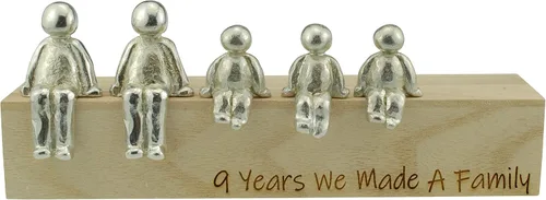Miniatura 2 de Idea del 9º aniversario – 9 años que hicimos un adorno de metal familiar – Elige tu combinación familiar (1 niño)