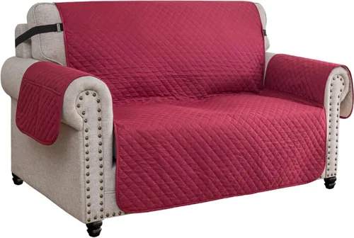 Miniatura 49 de XINEAGE Funda para Loveseat Reclinable Resistente al Agua, Fundas para Loveseat Reclinable de 2 Asientos con Bolsillos, Funda Protectora para Café