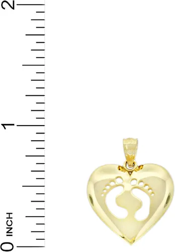 Miniatura 3 de Charm America - Charm de pies de bebé de oro - Oro macizo de 10 quilates