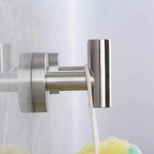 Miniatura 8 de kimzcn Ganchos de acero inoxidable cepillado para toallas, ropa de baño, garaje, hotel, armario, armario, esponjas, gancho para bata, montaje