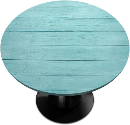 Miniatura 87 de Pardick - Mantel redondo de textura de mármol con borde elástico de mármol gris, pequeño mantel redondo, mantel circular lavable para decoración