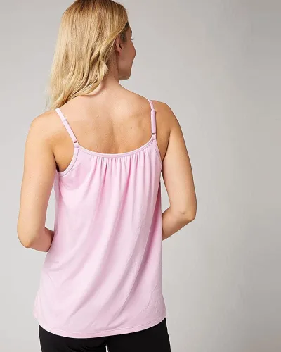Miniatura 6 de 32 DEGREES Camiseta de tirantes para mujer, drapeada, con copa integrada