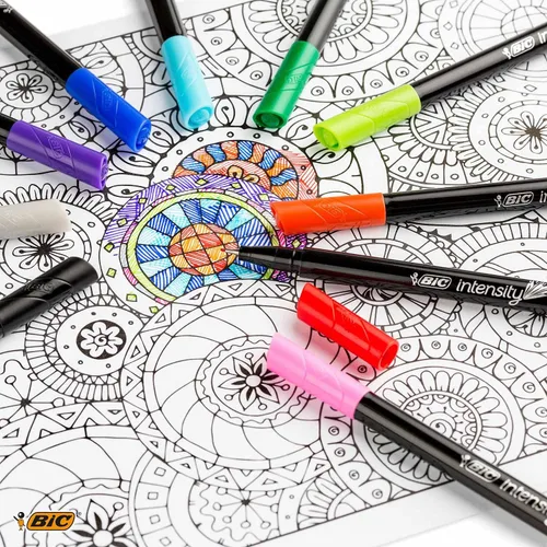 Miniatura 3 de Bic Intensity - Bolígrafos de punta media, punta media, caja de 12 rotuladores de punta media Surtidos