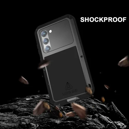 Miniatura 2 de LOVE MEI Funda para Samsung Galaxy S23 5G con protector de pantalla de vidrio templado, a prueba de golpes, a prueba de arañazos, híbrida de metal