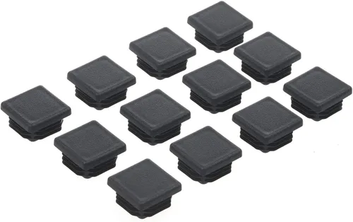 Miniatura 9 de Tapones cuadrados de plástico de 1 pulgada, tubo de 1 pulgada de diámetro exterior de 1 x 1 pulgada, tapas de acero para patas de silla