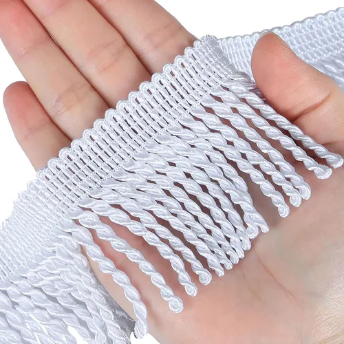 Miniatura 21 de Cortina de flecos de lingotes de 5 yardas/2.5 pulgadas, adornos de tela con flecos para el hogar, accesorios de costura para manualidades, ropa