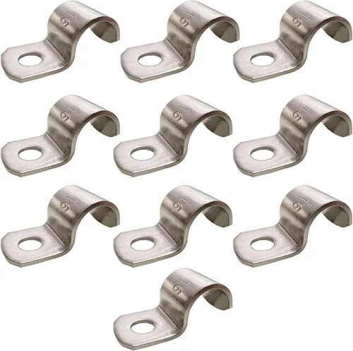 Miniatura 9 de Correa de tubo de 1/3 de pulgada, correa de conducto de acero inoxidable 304, abrazadera de correa resistente de 1 orificio para instalación