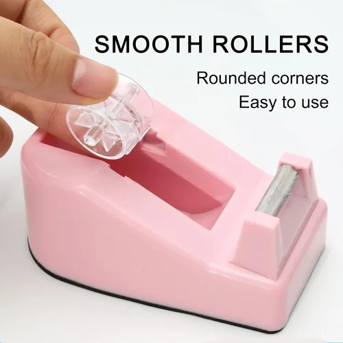 Miniatura 5 de Dispensador de cinta de escritorio resistente, accesorios de escritorio para oficina floral, dispensadores de cinta para oficina, base Púrpura