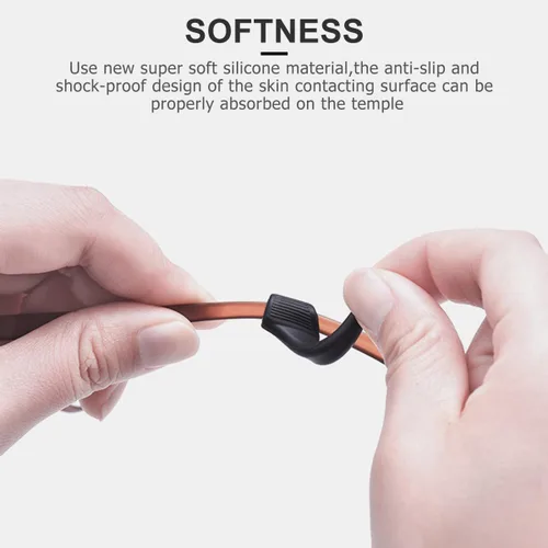 Miniatura 4 de Kit de 10 pares de ganchos de silicona antideslizante para gafas, funda antideslizante para gafas, juego de patas de silicona negra para un ajuste