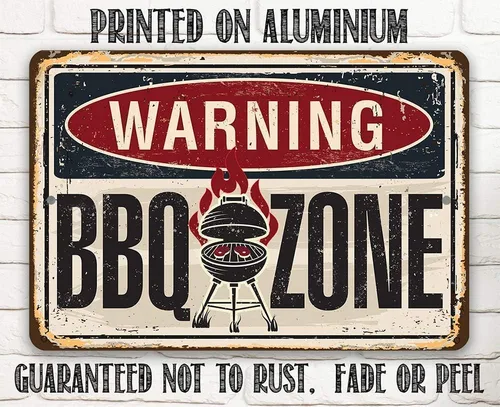 Miniatura 8 de Letreros de metal duradero para uso en interiores y exteriores, letreros y decoración de barbacoa, decoración y regalo de gran parrilla y barbacoa